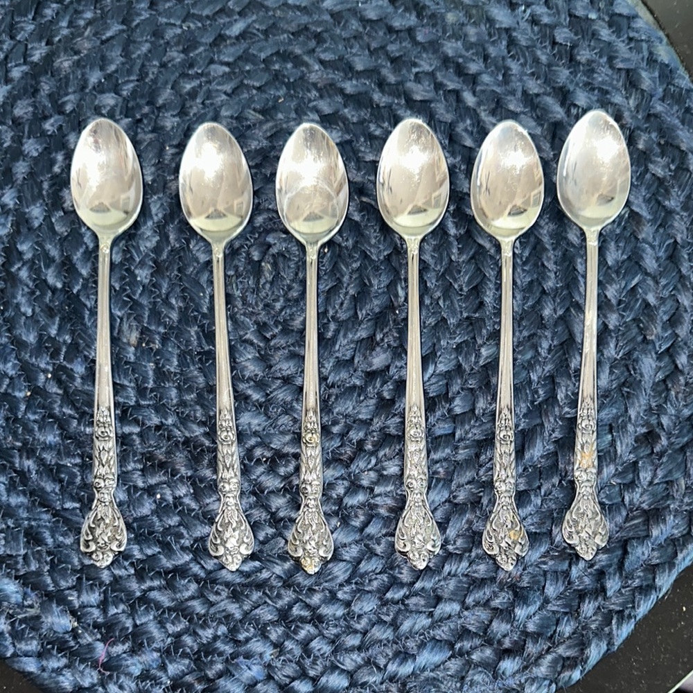 Stainless steel Versailles ice tea spoons- Lot of 6